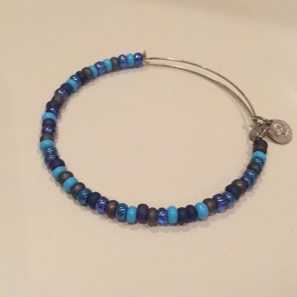 Alex and Ani Jewelry - Blue beaded Alex and Ani bracelet